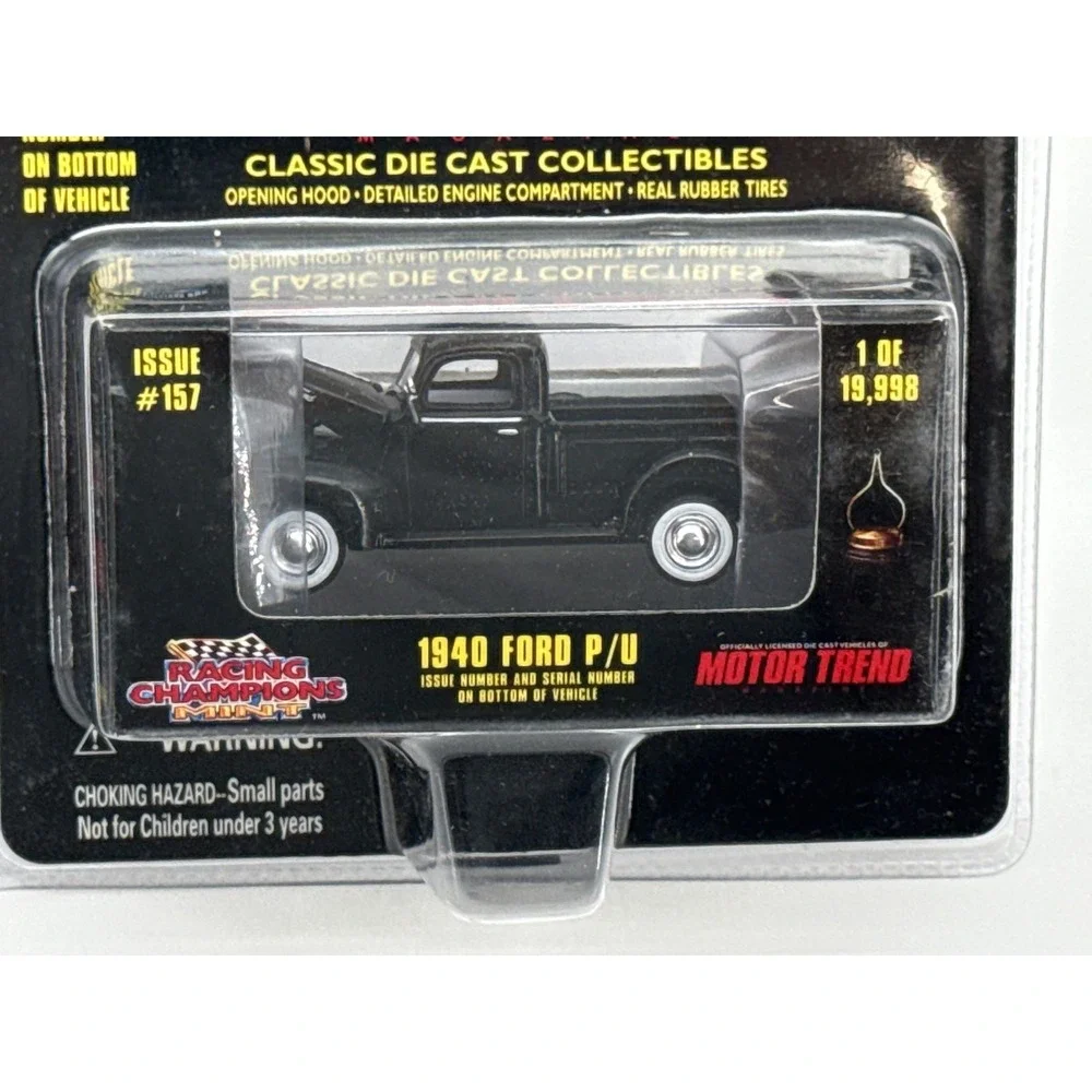 Racing Champions Mint Ford Motor Trend P/U Black Metal Die Cast Limited 148